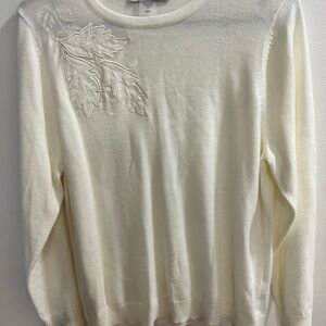 Allison Daley‎ Cream Knit Top